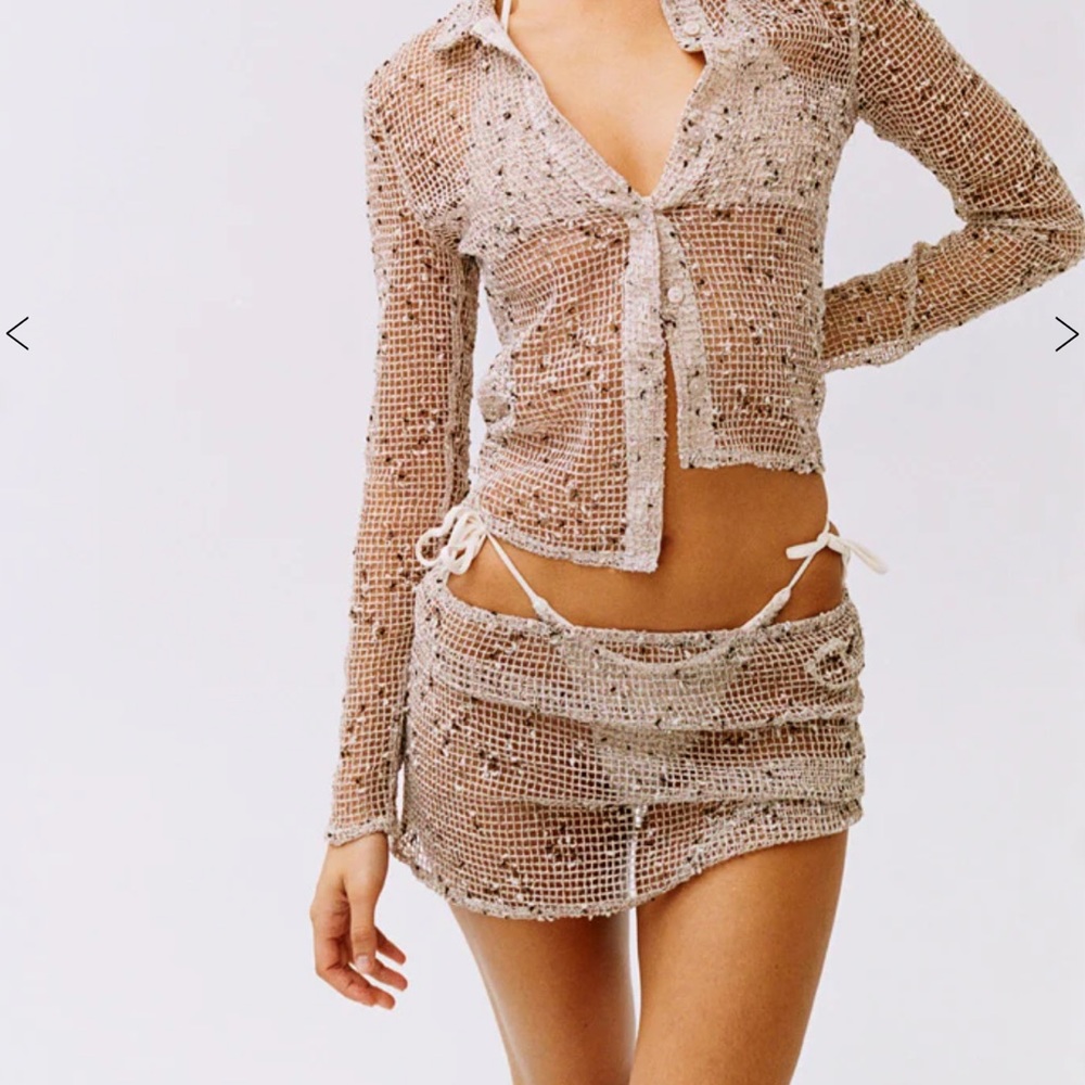 Dylan Mini Skirt in Cream